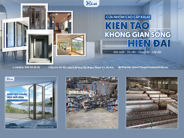 50+ Mẫu cửa nhôm kính đẹp hiện đại, sang trọng xu hướng 2026 20 Kalat chuyên sản xuất và thi công cửa nhôm kính tại Hà Nội