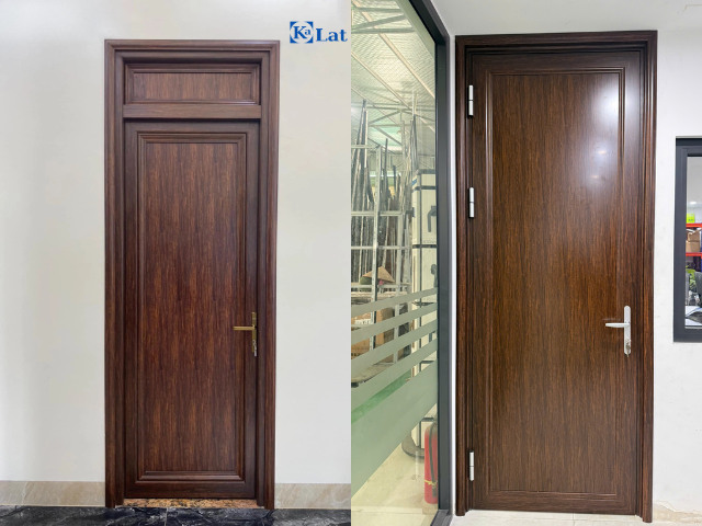 Cửa nhôm Xingfa vân gỗ cho phòng ngủ