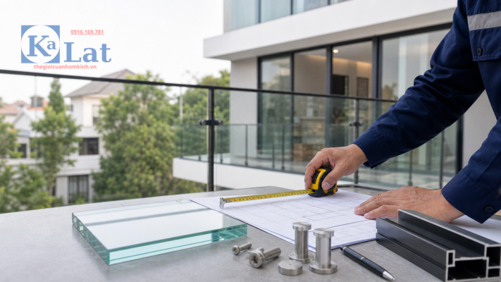 Báo giá lan can kính cường lực mẫu đẹp nhất 2026