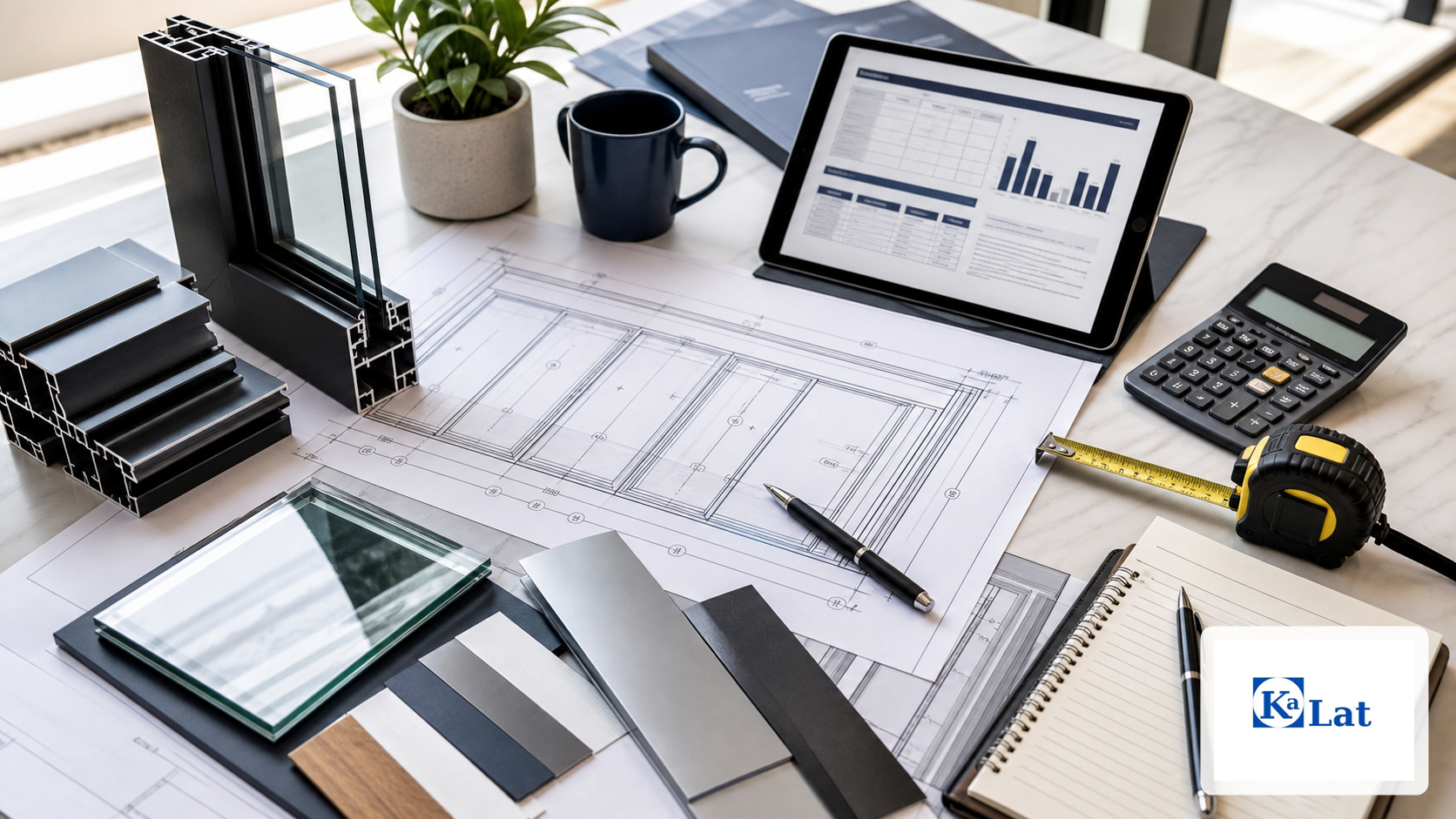 Báo giá cửa nhôm cao cấp mới nhất 2026 - Chi tiết từng hệ 3 Tư vấn báo giá cửa nhôm cao cấp theo cấu hình vật tư có watermark KaLat