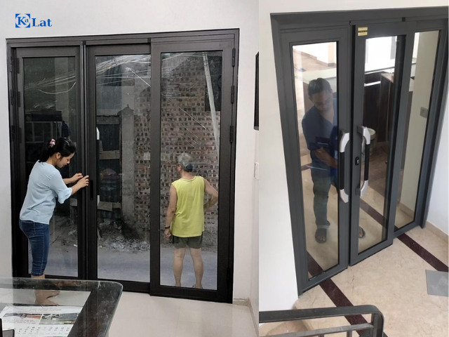 Mẫu cửa trượt quay 3 cánh