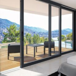 Cửa đi lùa lắp ghép nhôm Kalat cho ban công view rộng