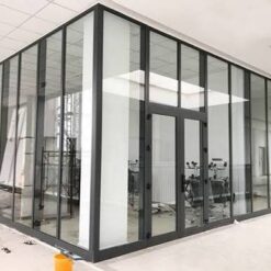 Vách kính cố định lắp ghép nhôm Kalat, kính dán 6.38mm 11 Vách kính lắp ghép nhôm Kalat kính cường lực cho phòng họp