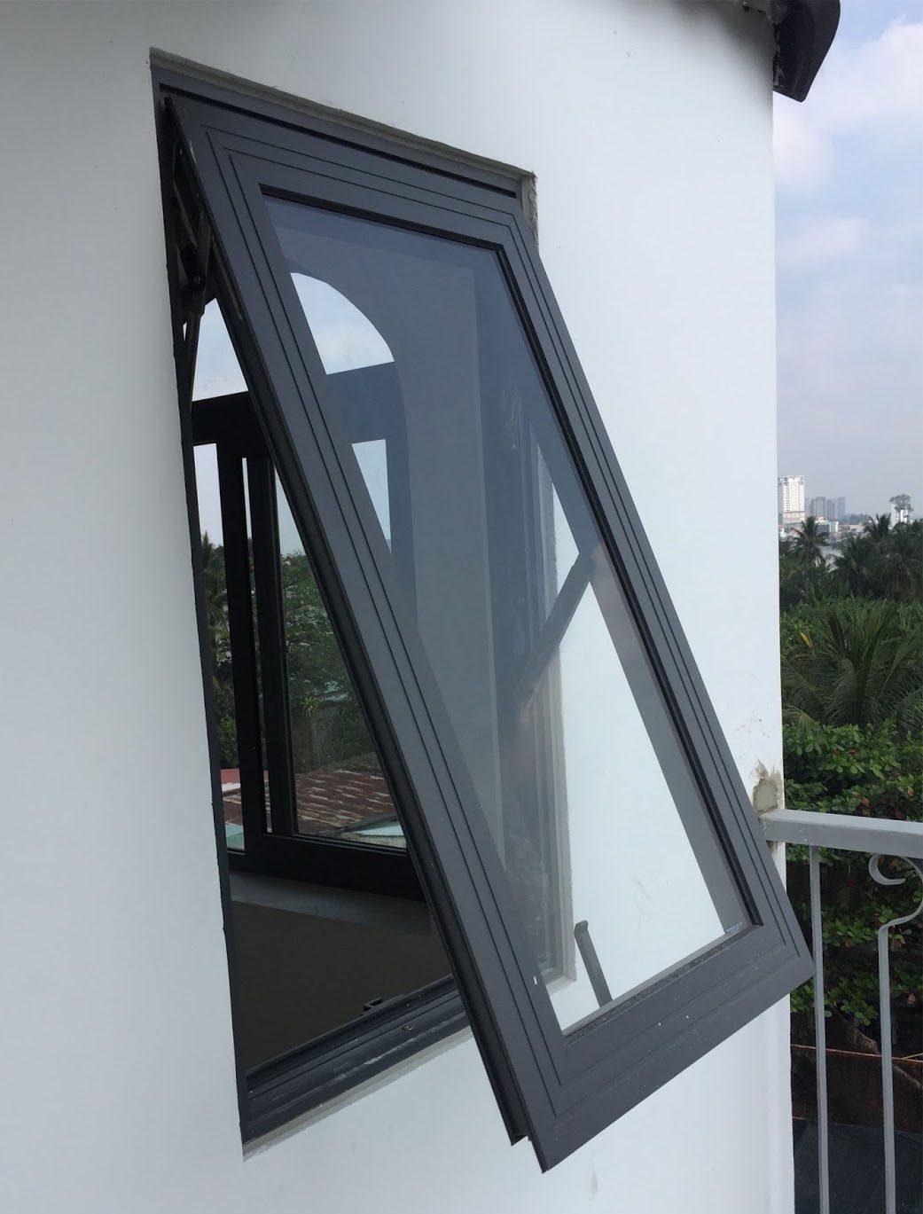 Cửa sổ mở hất lắp ghép nhôm Kalat, kính dán 6.38mm 19 Cửa sổ mở hất nhôm Kalat 1 cánh