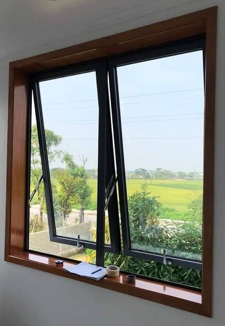 Cửa sổ mở hất lắp ghép nhôm Kalat, kính dán 6.38mm 21 Cửa sổ mở hất nhôm Kalat kính dán an toàn 6.38mm