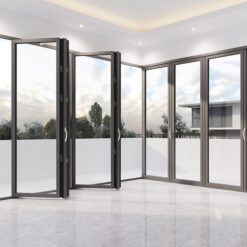 Cửa đi xếp trượt panorama nhôm Kalat, cánh lớn 10 Cửa xếp trượt panorama nhôm Kalat cho ban công và không gian mở