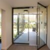 Cửa kính thủy lực Xingfa 2 cánh kính cường lực 10mm