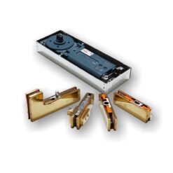 Cửa kính thủy lực Xingfa 2 cánh, kính cường lực 10mm 19 Phụ kiện cửa kính thủy lực 2 cánh màu vàng