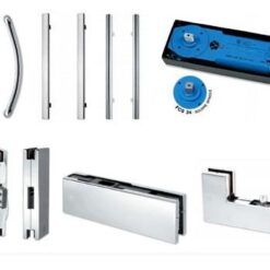 Cửa kính thủy lực Xingfa 2 cánh, kính cường lực 12mm 18 Bộ phụ kiện cửa kính thủy lực Xingfa 2 cánh đồng bộ