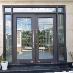 Cửa mặt tiền nhôm kính Xingfa hai cánh