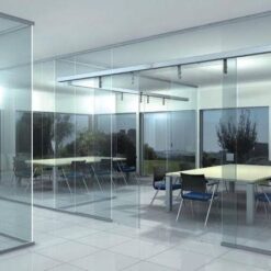 Vách kính cường lực hệ kẹp kính