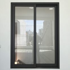 Cửa sổ lùa Xingfa 2 cánh, kính dán an toàn 6.38mm 11 Cửa sổ lùa Xingfa 2 cánh màu đen