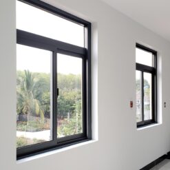 Cửa sổ lùa Xingfa 2 cánh kính dán 6.38mm lắp thực tế